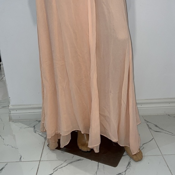 REFORMATION Blush Maxi Flowy Cocktail Special Event Wrap Dress size XS - Picture 5 of 15